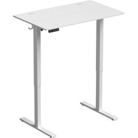 HOMCOM Höhenverstellbarer elektrischer Schreibtisch, 100x60 cm, PC-Schreibtisch mit 3 Höhen-Speichern, LED-Display, Kabelführungen und Haken, Tisch für Büro/Arb – Ansicht 1