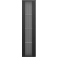 Vitrinenschrank, mit mehrfarbige LED, Fernbedienung und App-Steuerung, 4 Ebenen, modernes und schlicht, 40 x 29 x 170 cm, bis 50kg, Schwarz Aosom.de – Ansicht 1