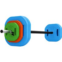 SPORTNOW Hantelset 30 kg, verstellbarer Gewichtssatz mit 140 cm Stahlstange, 8 Scheiben 4x5 kg, 2x2,5 kg, 2x1,5 kg, 2 Clips, Hantelset für Krafttraining zu Haus – Ansicht 1