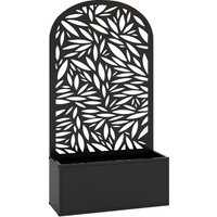 Outsunny Hochbeet Pflanzkasten mit Sichtschutz Pflanzkübel Blumenkasten Metall, Gartenspalier 61 x 23 x 113 cm für Garten Balkon Terrasse, Blumenkübel für Klett – Ansicht 1