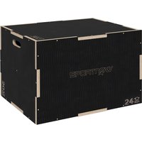 SPORTNOW 3 in 1 Plyo Box, Sprungbox aus Holz, Plyometric Plattform mit Griff, Plyometrisches Training, Sprungtrainer für Zuhause, Fitnessstudio, 61 x 51 x 41 cm – Ansicht 1
