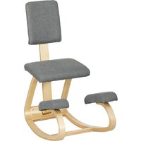 HOMCOM Ergonomischer Kniestuhl, Kniehocker Gesundheitsstuhl für Zuhause, Büro, Meditation, zur Verbesserung der Nackenschmerzen Rückenschmerzen Lindern & Körper – Ansicht 1