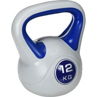 SPORTNOW Kettlebell 12 KG, bodenschonende Kugelhantel für Krafttraining & Fitness, blau, ideal für Home Workout Aosom.de – Ansicht 1