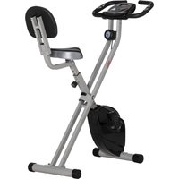 HOMCOM Heimtrainer F-Bike Fahrradtrainer mit 8-stufigem Magnetwiderstand, höhenverstellbar, stabiler Stahlrahmen, Schwarz-Grau, 43x97x109 cm Aosom.de – Ansicht 1