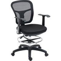Vinsetto Bürostuhl Ergonomischer Computerstuhl 95-115 cm mit Armlehne & Fußstütze Mesh Schwarz für Büro & Homeoffice Aosom.de – Ansicht 1