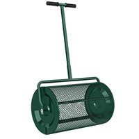 Outsunny Kompoststreuer 75L 61x40cm Düngerstreuer Rasen Garten Gartenstreuer mit T-Griff Mesh-Korb Metall Saatgutstreuer Torfmoosstreuer Rasenstreuer Rasenpfleg