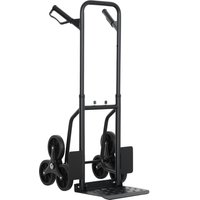 DURHAND Treppenkarre faltbar 120 kg 6 Räder, robuste Stahl-Sackkarre mit Teleskopgriffen, Transportkarre für Lager, Flughafen, sperrige & schwere Gegenstände, s