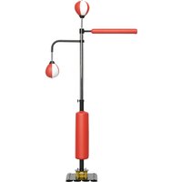 SPORTNOW Standbox 140-205cm freistehender Boxsack höhenverstellbar mit 2 Speedbällen Reflexstange Saugnapf-Basis für Erwachsene Aosom.de – Ansicht 1