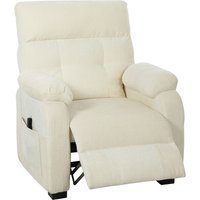 HOMCOM Elektrischer Relaxsessel Fernsehsesel mit Fußstütze, Seitentaschen, USB-Anschluss, Fernbedienung, TV Sessel mit bürstenlosem Motor und 2 Speicherposition – Ansicht 1