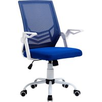 Vinsetto Bürostuhl ergonomischer Bürostuhl aus Mesh mit Lendenstütze, höhenverstellbar, Wippfunktion, 360° drehbare Armlehnen, klappbar, 62,5 x 55 x 94-104 cm,  – Ansicht 1