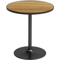 HOMCOM Esstisch, Runder Küchentisch, Moderner Esszimmertisch mit Holzoptikplatte für 4 Personen, Kaffeetisch für Wohnzimmer, Ø70 x 76 cm, Eiche Aosom – Ansicht 1