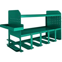 Outsunny Organizer für Elektrowerkzeuge, Wand-Werkzeughalter, Schwerlasthalter für 5 Bohrmaschinen, aus Metall mit seitlichem Ablagefach und 4 Haken für Garage, – Ansicht 1
