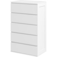 HOMCOM Kommode 5 Schubladen Schlafzimmer Schrank Aufbewahrungsmöbel modernes Design mit sanftem Schließmechanismus, für Schlafzimmer, Wohnzimmer - 60 x 38 x 100 – Ansicht 1