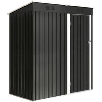 Outsunny Metall Gerätehaus 1,37 m², abschließbar Geräteschuppen mit Pultdach Lüftung Handschuhen, 163 x 90 x 179 cm, wetterfest Gartenhaus Outdoor Schuppen für  – Ansicht 1
