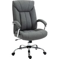 Vinsetto Bürostuhl ergonomisch höhenverstellbar mit Wippfunktion in Grau für Büro und Homeoffice Aosom.de