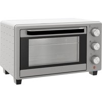 HOMCOM kleine Backofen 21L, 100°C-230°C, 1 Std. Timer, mit 3 Kochmodi, Drahtgestell, Backblech, Edelstahl, 46L x 38,5B x 29H cm, Silber Aosom – Ansicht 1