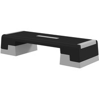 SPORTNOW Stepper mit Höhenverstellung, abnehmbaren Stufen und rutschfester Basis, Aerobic-Step aus ABS, 97x36x15/20/25 cm, Grau Aosom – Ansicht 1