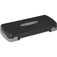 HOMCOM Steppbrett Aerobic Fitness 2-stufig höhenverstellbar 10/15 cm Heimtrainer Stepper Schwarz Grau 68x29x15cm für effektives Workout Aosom.de – Ansicht 1