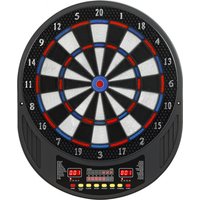 SPORTNOW Elektronische Dartscheibe mit Softspitzen, Doppel-LED-Display, 6 Darts, 24 Ersatzspitzen, 33 Spiele, 202 Varianten, für 8 Spieler Aosom – Ansicht 1