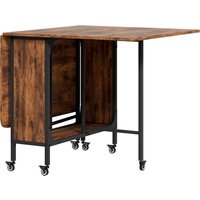 HOMCOM Klapptisch klein, 130 x 80 x 74 cm, Küchentisch klappbar, Klapptisch Küche, Rotbraun Aosom.de – Ansicht 1
