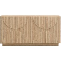 Sideboard mit viel Stauraum, Skandinavisch-minimalistisches Design, 160x40x80 cm, Naturfarbe
