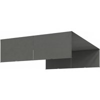 Outsunny Ersatzdach für Pergola 488 x 122 cm mit UV-Schutz, Sonnensegel für Terrassenüberdachung, Ersatz-Dachplane für 3 x 3 m Pavillon, Dunkelgrau Aosom – Ansicht 1
