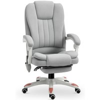 Vinsetto Massage Sessel Bürostuhl, Gaming Stuhl aus Polyester und Schaumstoff, Nylon, Grau, 55,5x56,5x107-115cm Aosom – Ansicht 1