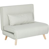 HOMCOM Schlafsofa Einzelsofa Klappsofa mit verstellbarer Rückenlehne, nordisch, Leinenimitat für Wohnraum & Gästezimmer Aosom.de – Ansicht 1