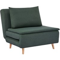 HOMCOM Schlafsessel 3-in-1 klappbar Schlafsofa mit Bettfunktion, Lendenkissen Dick Gepolstert Relaxsessel mit Verstellbarer Rückenlehne, Leinenoptik, Holzbeine  – Ansicht 1