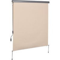 Outsunny Senkrechtmarkise Balkon Windschutz & Sichtschutz, Handkurbel, Polyester+Aluminium, 160x250cm Aosom – Ansicht 1