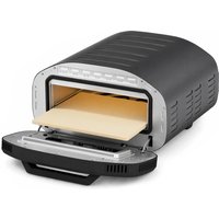 HOMCOM Pizzaofen Elektrisch 430 ℃ mit Pizzastein aus Keramik, 8 Programmen, LED Bedienfeld 2200W Backofen mit Timer, Sichtfenster & Innenbeleuchtung Aosom – Ansicht 1