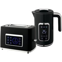 HOMCOM Wasserkocher Toaster Set 1,7L Edelstahl Wasserkocher 2 Scheiben Toaster 2200W Frühstücksset mit 6 Bräunungsstufen, Memory-Funktion, Auftauen, Aufwärmen,  – Ansicht 1