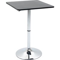 HOMCOM Bartisch Höhenverstellbar Stehtisch mit Drehbar Tischplatte, Rutschfest Küchentisch für Wohnzimmer, Esszimmer, Schwarz, 60 x 60 x 69-93 cm Aosom – Ansicht 1