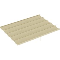 Outsunny Ersatzdach für 4 x 3 m Pergola, wasserdicht einziehbar Welle Überdachung mit Regenabflusslöchern, winterfest Schattenabdeckung für Garten, Terrasse, Be – Ansicht 1
