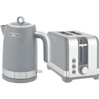 HOMCOM Wasserkocher- und Toaster-Set, 1,7 l 2200 W Schnellkoch-Wasserkocher mit Thermostat und Kalkfilter, 2-Scheiben-Toaster mit 7 Bräunungsstufen, Krümelschub