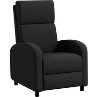 HOMCOM Relaxsessel, Fernsehsessel mit Liegefunktion, gepolstert, Sessel mit verstellbarer Rückenlehne, Ruhesessel in Leinenoptik, Fußteil, für Wohnzimmer Schlaf – Ansicht 1