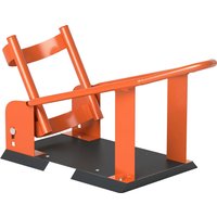 HOMCOM Motorradständer für 15-21", 381-533,4 mm Vorderrad, einstellbare Motorradwippe 816,5 kg Tragkraft Transportständer aus Stahl, Montageständer Orange Aosom