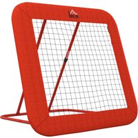 HOMCOM Rebounder für Fußball klappbar 5-stufig höhenverstellbar mit Schutzrand Heringe Rückprallwand Netz für Handball Volleyball Basketball Rot Aosom.de – Ansicht 1
