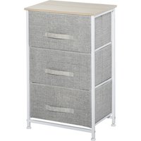 HOMCOM Kommode mit 3 Schubladen aus Stoff, Schubladenkommode, modernes Aufbewahrungsmöbel, Stahlrahmen und verstellbare Pads, Kommode für Schlafzimmer, Wohnzimm – Ansicht 1
