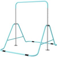 HOMCOM Kindergymnastikstange, klappbar, Höhenverstellbar von 88 bis 128 cm, mit Dreiecksbasis aus Stahl, Grün Aosom – Ansicht 1