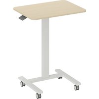 Vinsetto Stehpult Höhenverstellbar Computertisch 65 x 48 cm Mobiler Laptoptisch, Steh-Sitz Schreibtisch mit Handkurbel 68-108 cm Gelb Aosom – Ansicht 1
