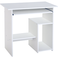 HOMCOM Computertisch Schreibtisch Büro Gaming Kinder PC-Tisch Weiß 80x45x75cm Aosom – Ansicht 1