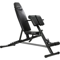 SPORTNOW Hantelbank verstellbar 4 in 1 Trainingsbank mit Beinstrecker Curlpult 6-Fach Rückenlehne, verstellbar Sitz & Polster, Multifunktionale Schrägbank 150 k