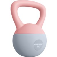 SPORTNOW Kettlebell 8 kg, Soft-Kettlebell mit metallischer Sandfüllung und rutschfestem Griff, für Krafttraining zu Hause, Fitnessstudio, Altrosa und Grau Aosom – Ansicht 1