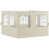Outsunny Seitenwand 4er Set für 3 x 3 m Pavillon Seitenteile mit 8 Fenster Klettverschluss 302x205 cm Wasserdicht stabil winterfest Seitenteil Seitenwände für P – Ansicht 1