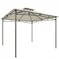 Outsunny Pavillon 3x3m Wasserdicht Stabil Winterfest Gartenpavillon mit zurückziehbar Obenrahmen Doppeldach, UV 50+ Partyzelt Gartenzelt Gazebo für Festival Par – Ansicht 1