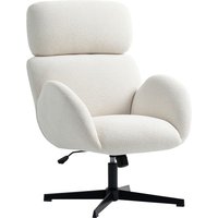 HOMCOM Schreibtischstuhl Ergonomisch Homeoffice Stuhl mit Samtoptik, hoher Rückenlehne, Höhenverstellbar Drehstuhl mit Wippfunktion, Gepolstert Bürostuhl für Sc – Ansicht 1