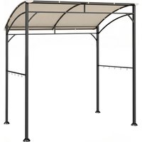 Outsunny Grillpavillon Gartenpavillon mit UV-beständiger Grillüberdachung, Stahlrahmen & Haken, Polyester, Beige, 215x150x220 cm Aosom.de – Ansicht 1