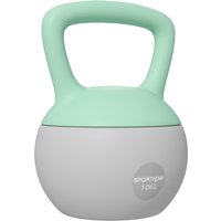 SPORTNOW Kettlebell 10 kg, Soft-Kettlebell mit Metallsandfüllung und rutschfestem Griff, für Krafttraining zu Hause, Fitnessstudio, Mintgrün und Grau Aosom – Ansicht 1