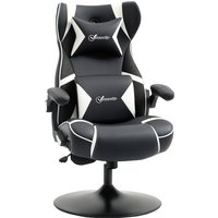 Vinsetto Gamingstuhl mit Wippfunktion, höhenverstellbarer Bürostuhl, ergonomischer Computerstuhl mit Lautsprecher, Lenden- und Nackenstütze Aosom – Ansicht 1